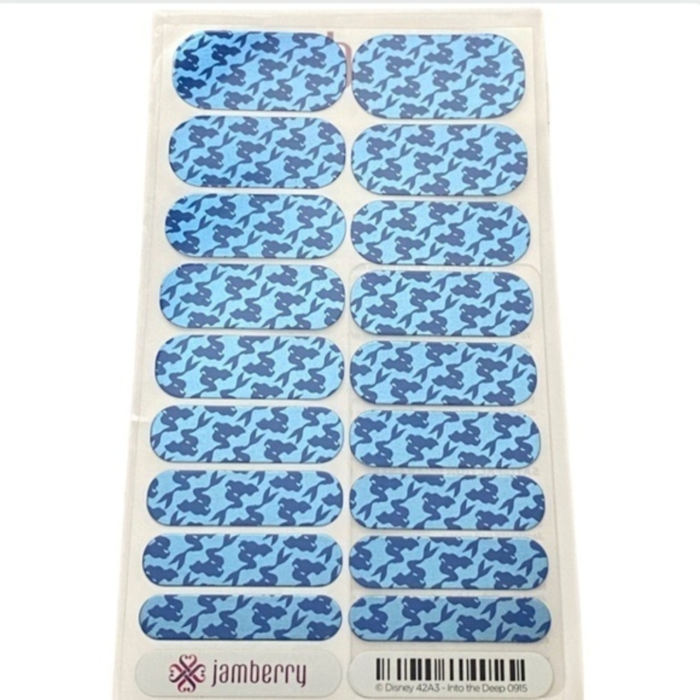 🆕 Little Mermaid Ariel NEW Jamberry INTO THE DEEP Full Sheet Nail Wraps